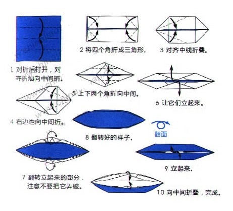 纸船的手工折法