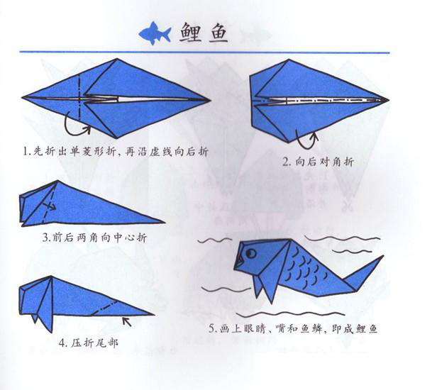 鲤鱼的手工折叠方法