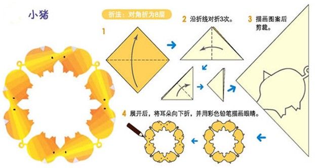 动物剪纸方法