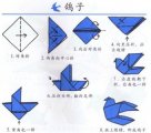 鸽子的手工折纸方法