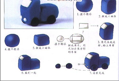 卡车的橡皮泥手工做法