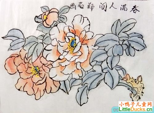 儿童水墨画作品春满人间