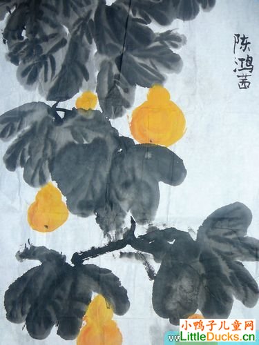 小学生水墨画图片葫芦