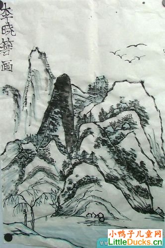 儿童山水画大全大图图片大全_儿童山水画大全