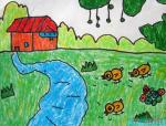 儿童画作品欣赏乡村