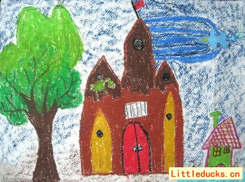 小学生绘画作品秘密城堡