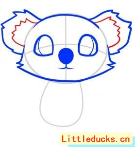 无尾熊简笔画画法图 5
