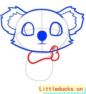 无尾熊简笔画画法图 6