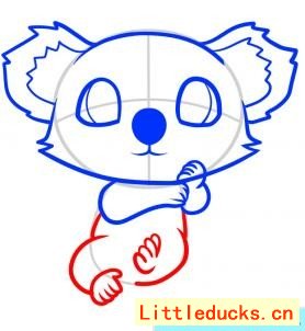 无尾熊简笔画画法图 7