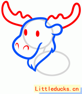 如何画驼鹿简笔画图 3