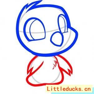 如何画卡通小鸡简笔画图 4