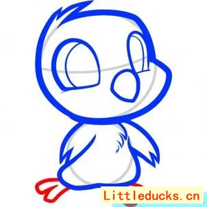 如何画卡通小鸡简笔画图 5