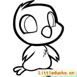 如何画卡通小鸡简笔画图 6