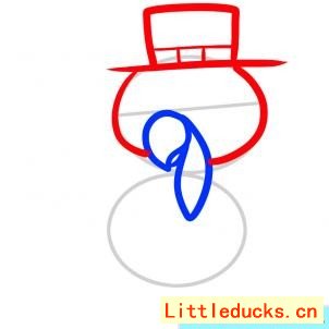 简笔画戴帽子的小公鸡的画法图 3