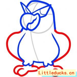 儿童简笔画教程:威武的老鹰图 4