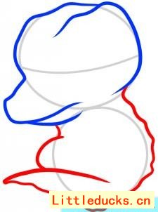幼儿简笔画教程:卡通鳄鱼的画法图 3