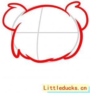 如何画萌萌的小狗狗简笔画图 2