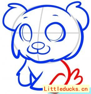 如何画萌萌的小狗狗简笔画图 6