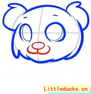 如何画萌萌的小狗狗简笔画图 4