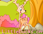 童话故事动画片泉边的鹿和狮