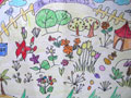 儿童绘画作品植物园