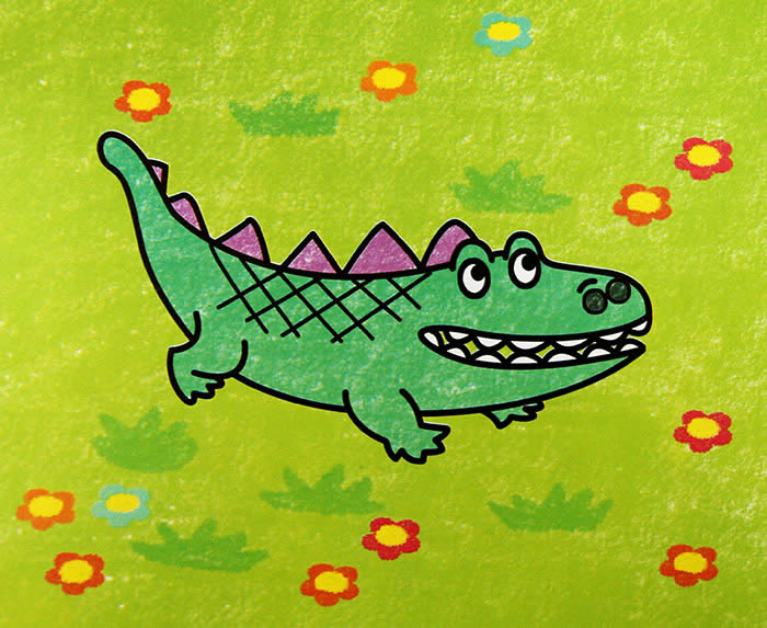 儿童绘画作品大鳄鱼