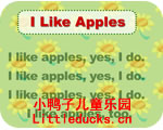 幼儿英语儿歌I like apples
