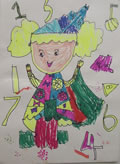 丁丁绘画作品跳舞的小女孩-五周岁