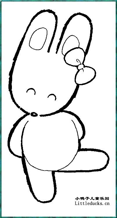 动物简笔画大全:小兔子简笔画3