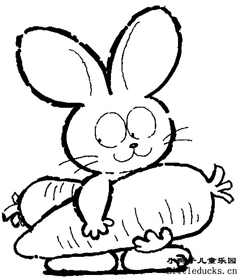 动物简笔画大全:小兔子简笔画6