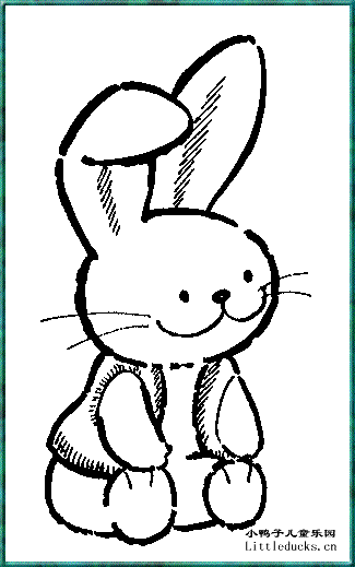 动物简笔画大全:小兔子简笔画8