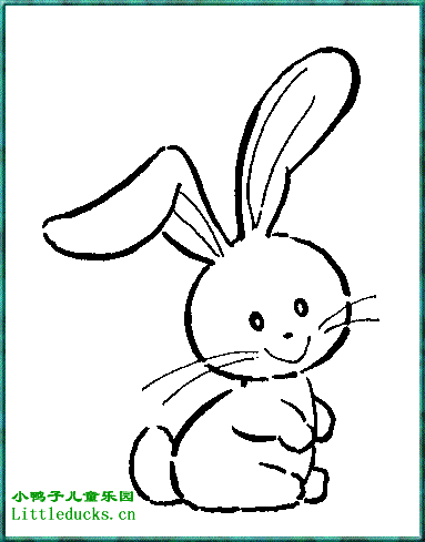 动物简笔画大全:小兔子简笔画13