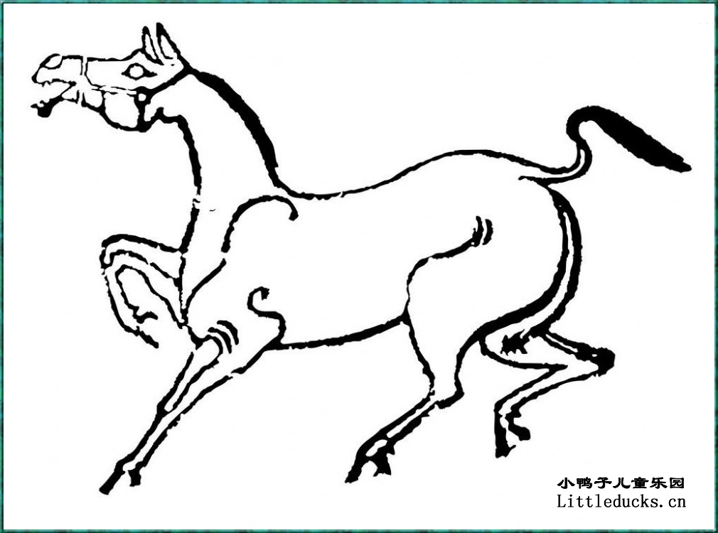 动物简笔画大全:马的简笔画图片5