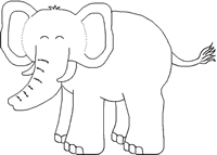 动物简笔画大全:大象简笔
