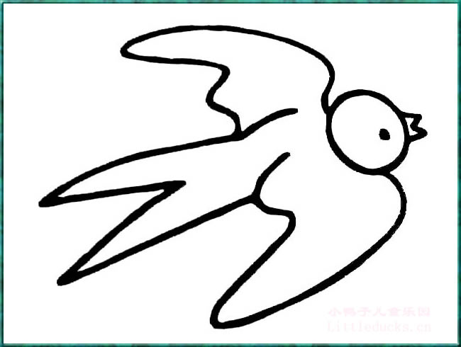 动物简笔画:小鸟简笔画之燕子简笔画