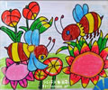 儿童画画大全:油画棒作品勤劳的小蜜蜂