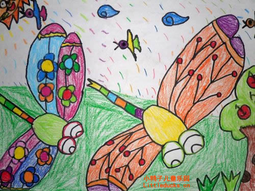幼儿画画作品:美丽的蜻蜓