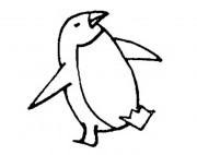 小动物简笔画图片大全:卡通小企鹅简笔画