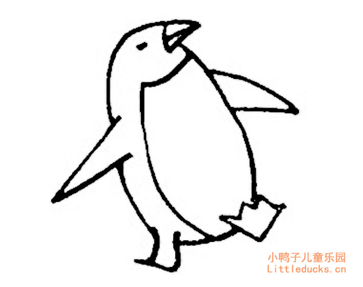 卡通小企鹅简笔画图片一