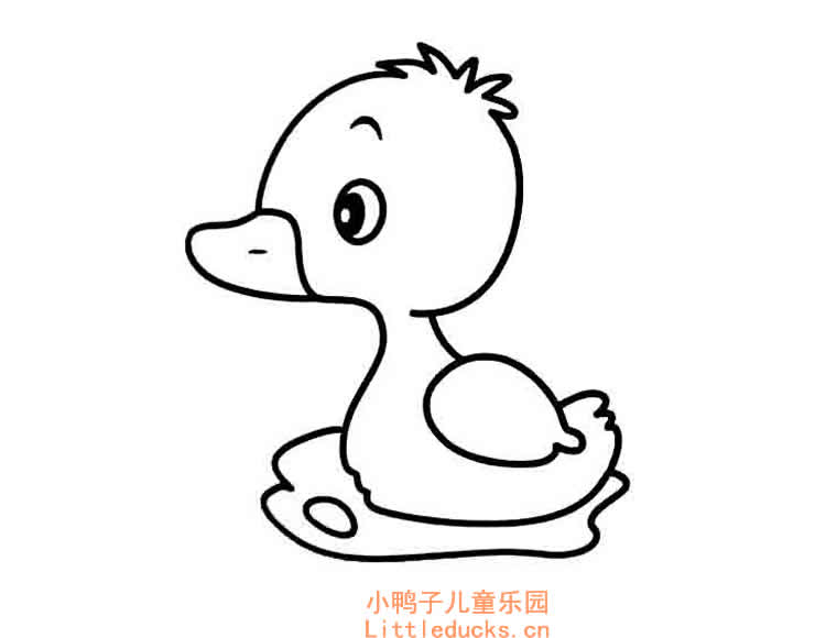可爱的小鸭子简笔画图片