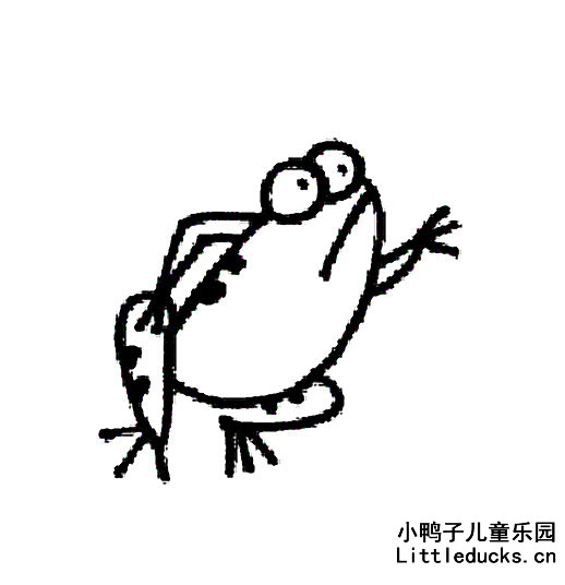 青蛙的简笔画二
