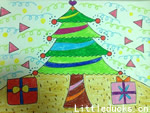 幼儿绘画作品高大的圣诞树