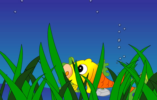 童话故事动画片不满足的鱼