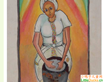 衣索比亚儿童画画图