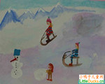 德国儿童绘画作品德国的冬天