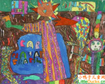 巴西儿童画作品欣赏庙会