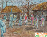 韩国儿童画画图片农乐