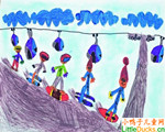 斯洛凡尼亚儿童画画大全滑雪场