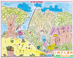 厄瓜多尔儿童画作品欣赏乡下一游