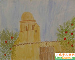 国外儿童画画图片教堂